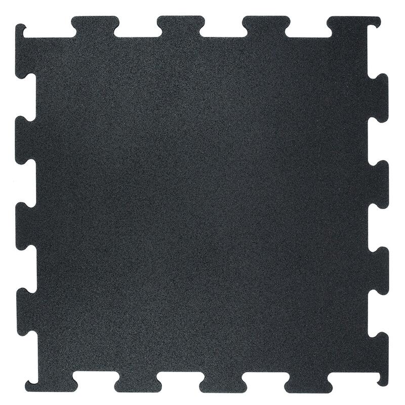 Placă Puzzle Sport pentru Pardoseală 10mm - 106x106cm - Piesă Centrală Neagră