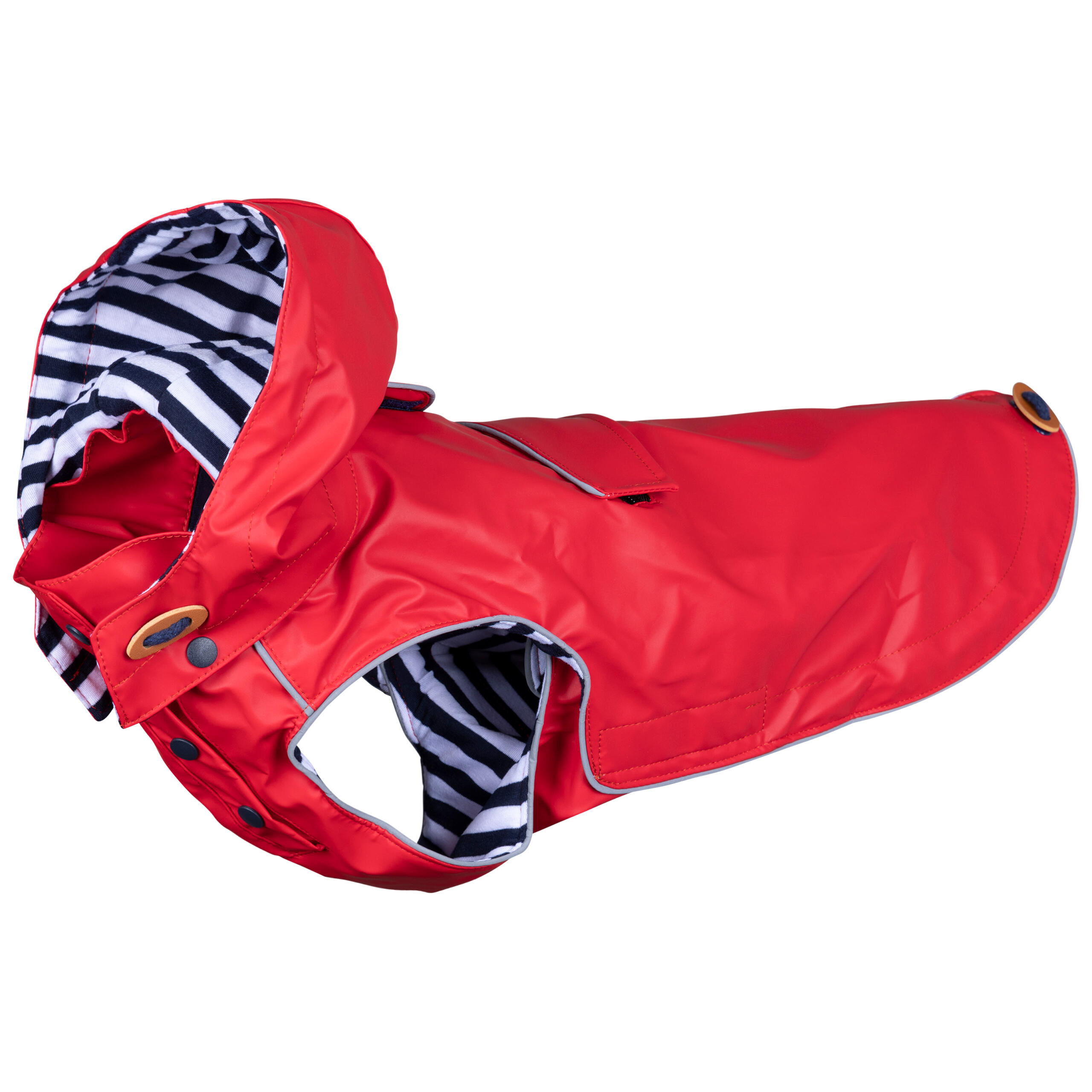 TRESPAWS Waterproof Dog Coat Packaway Pocket with Harness Access Seadog
