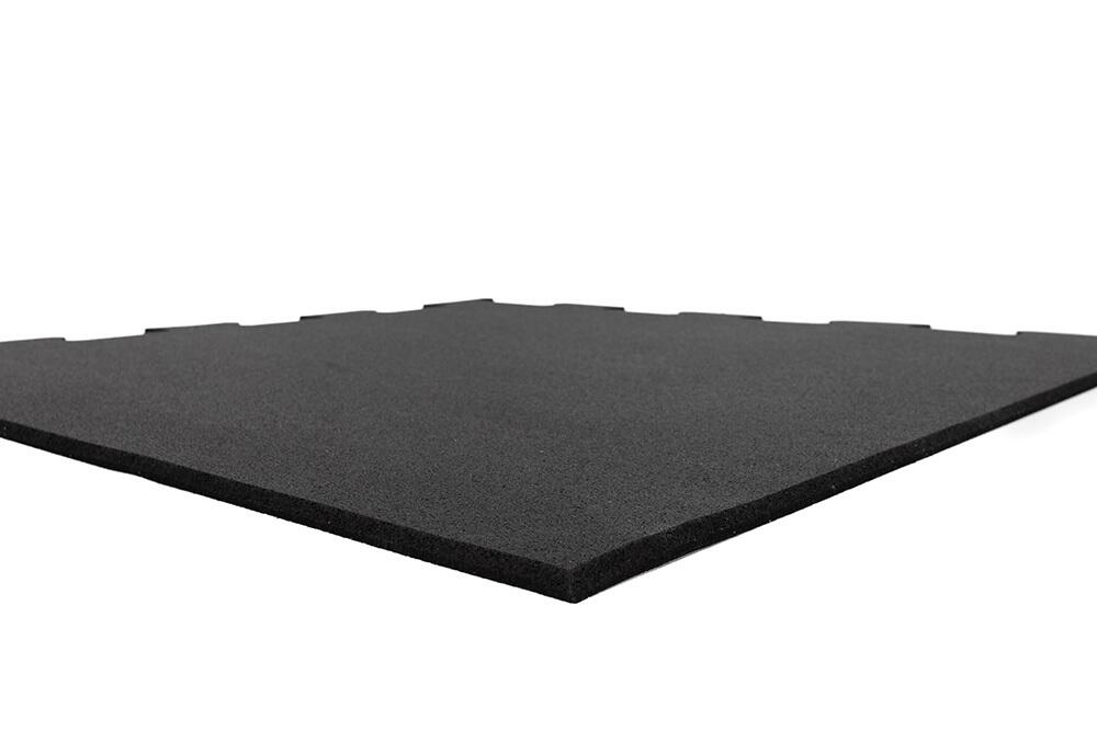 Carrelage Puzzle Sol sportif 10mm - 106x106cm - Pièce d'angle Noir 3/6