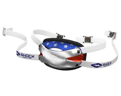 Shock doctor ultra pro showtime kinband s/m chroom vlag