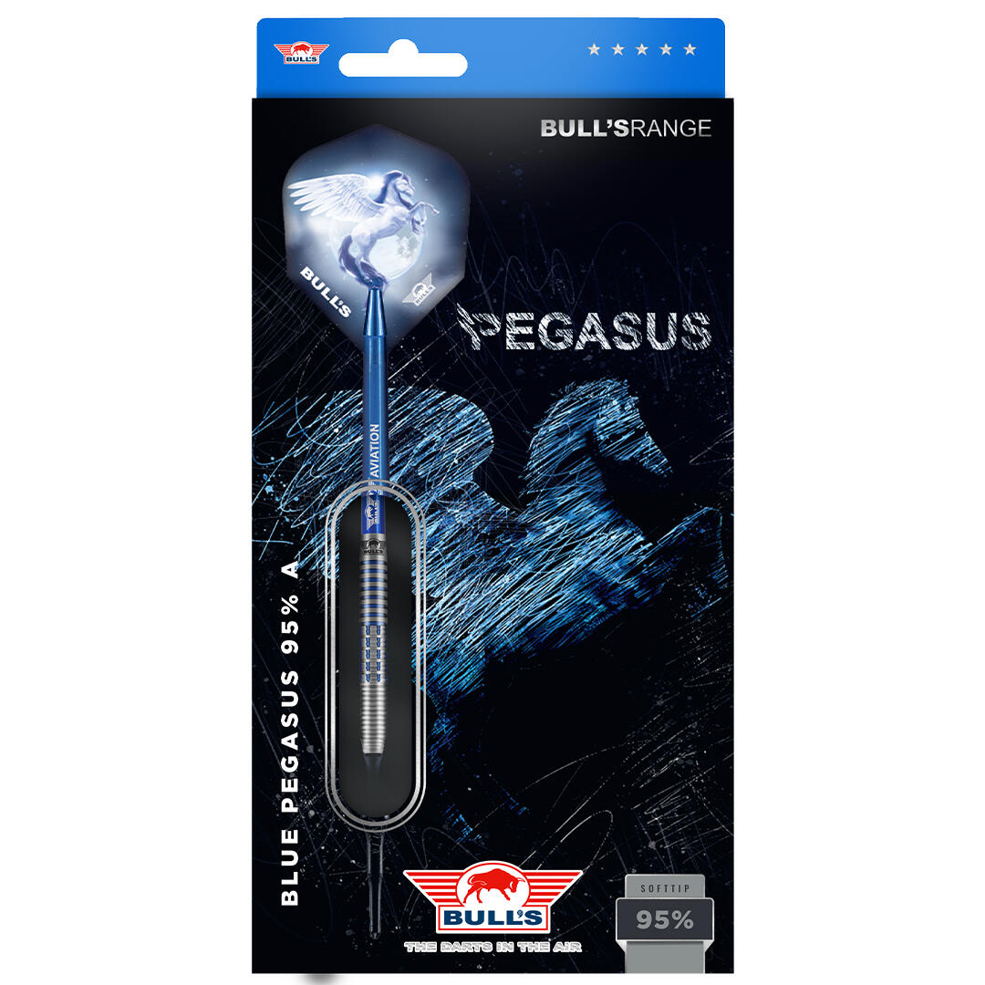 Bull's Softtip Blue Pegasus 95% A 18 gram 4/5