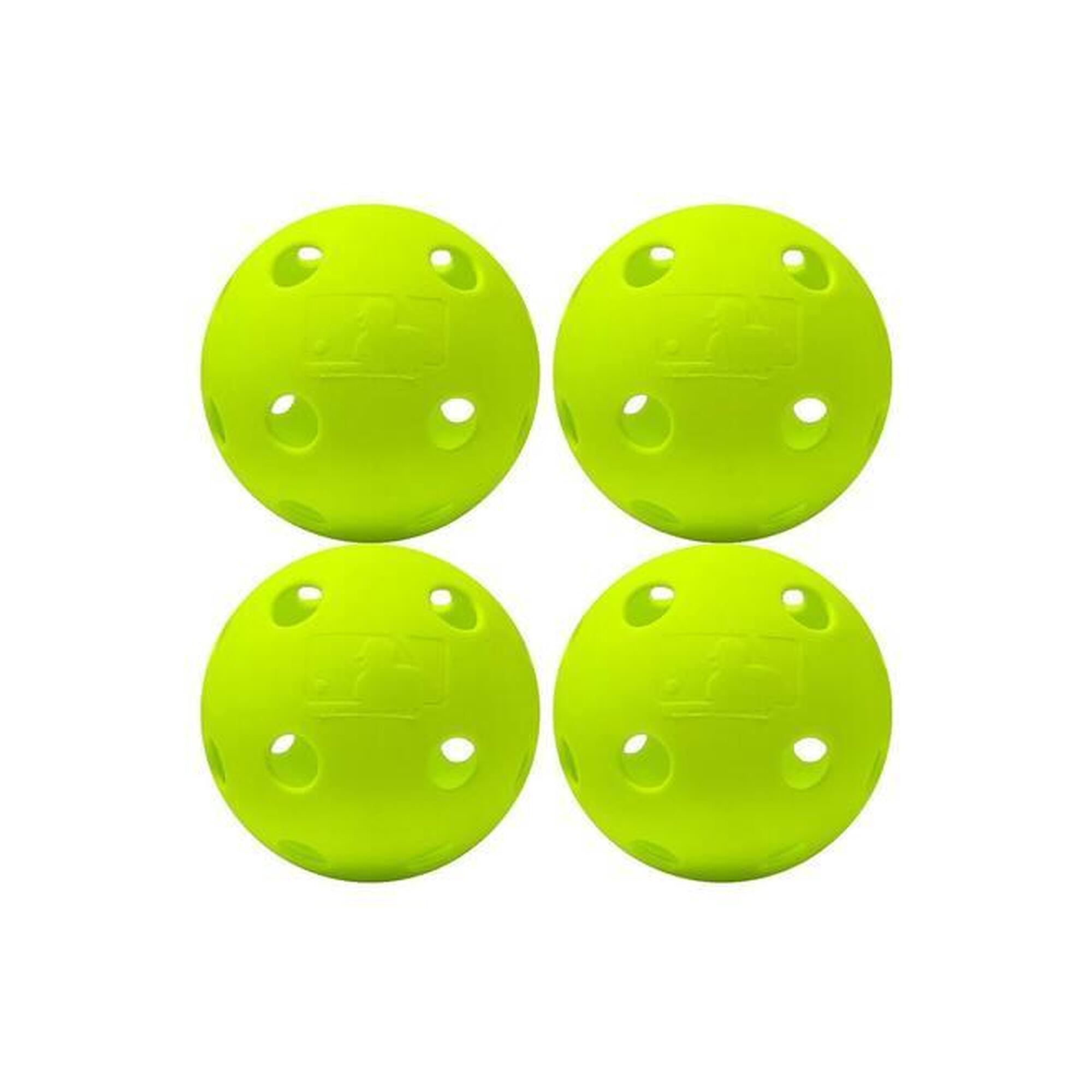 Franklin - Franklin Mlb Indestruct-a-ball Softball Jaune - Pack De 4 - Balle De Baseball - Multicolore|noir - 12 - Decathlon