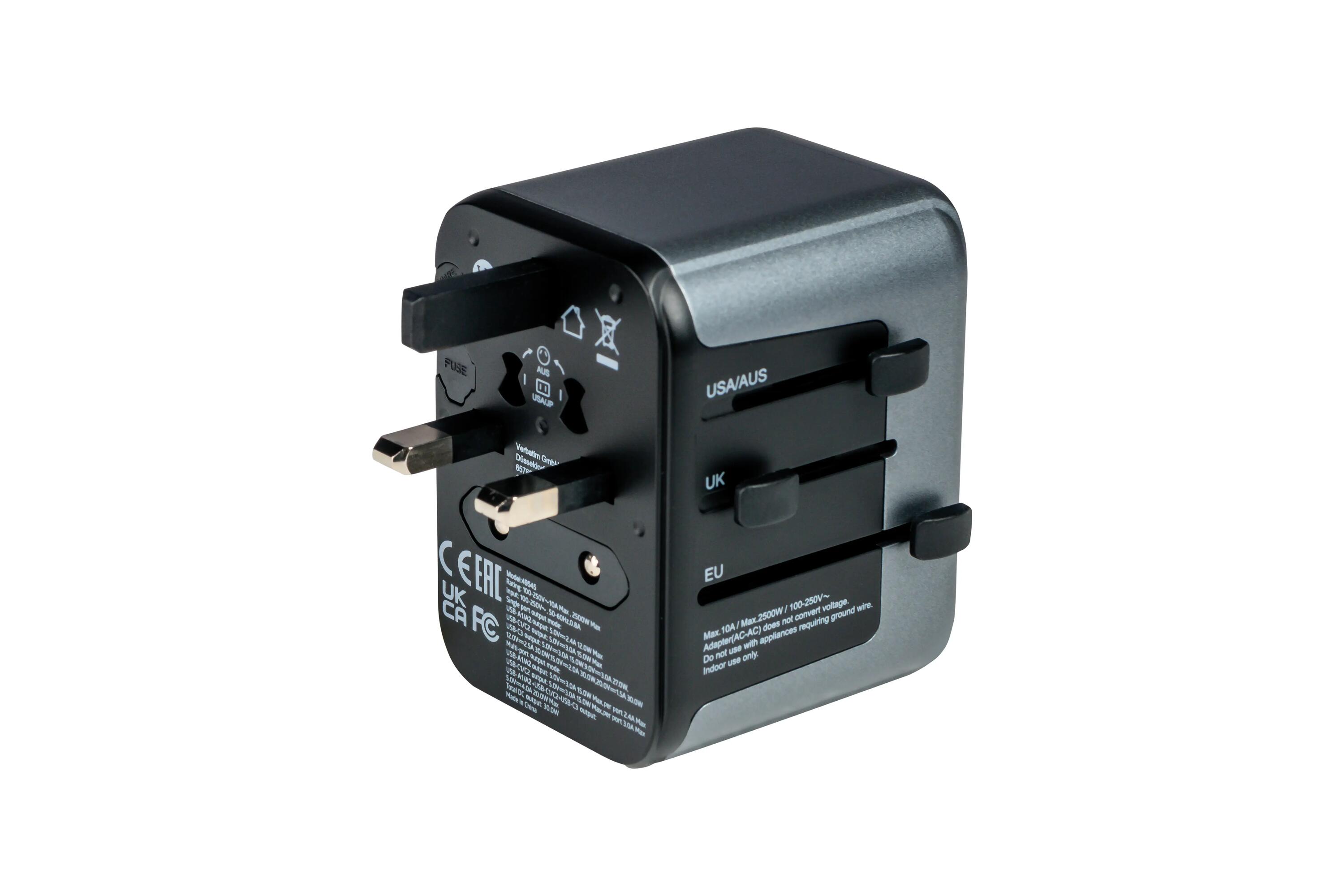 Uniwersalny adapter podróżny Verbatim UTA-03 3/6