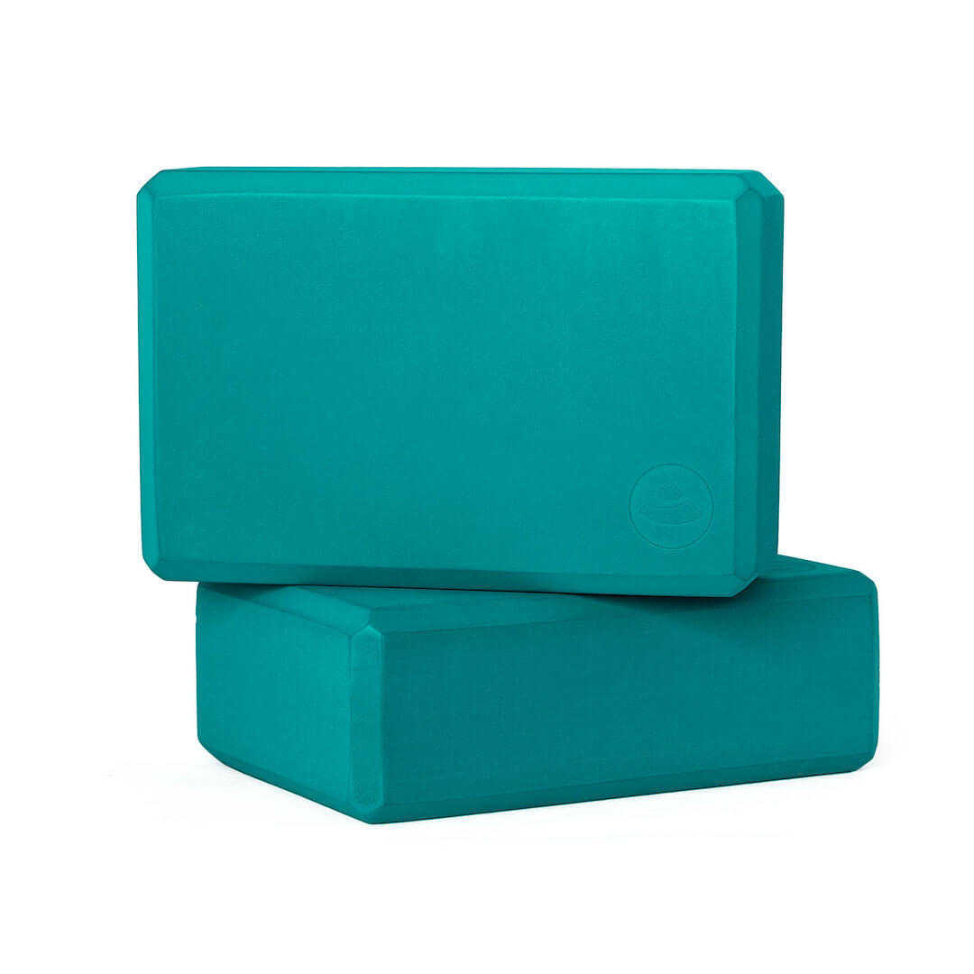 Yoga Set FLOW Yogamatte mit Block + Gurt petrol 6/7