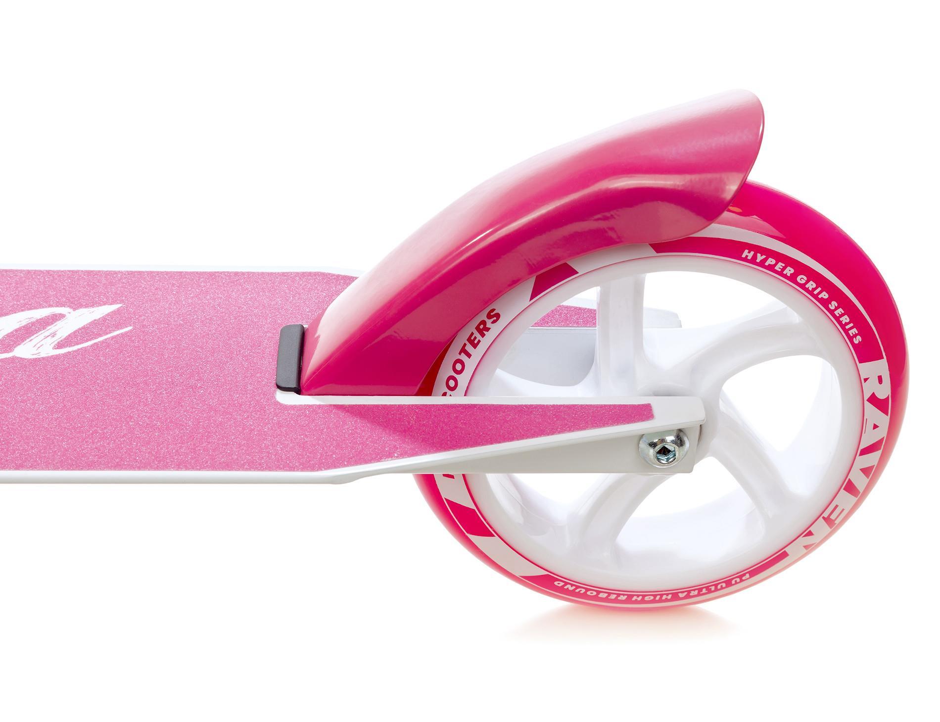 Trotinete dobrável 145mm com travão Raven Laura Branco/Rosa 3/7