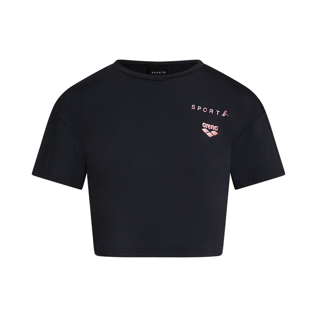 ARENA X SPORT B. LADIES SHORT SLEEVE CROP TEE - BLACK