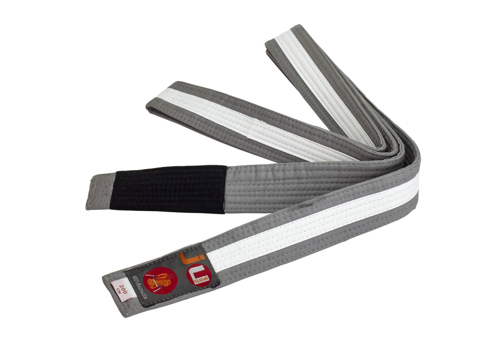 Centura BJJ  Junior Ju Sports Gri/Alb