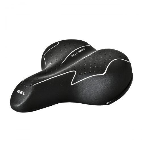 Siodełko Rowerowe Big Classic Gel Z Paskiem Pod Siodełko - Czarne