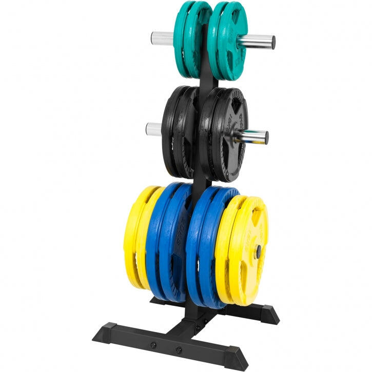 RACK DE RANGEMENT POUR POIDS DISQUES 50/51 MM | MUSCULATION | COULEUR NOIR OU BL