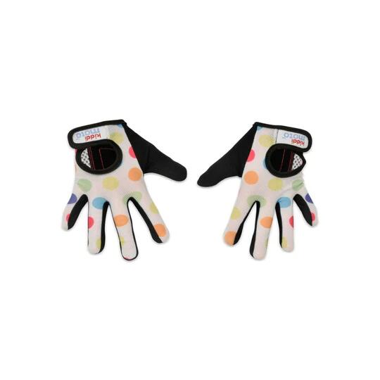 KIDDIMOTO Pastel Dotty Full Finger Cycling Gloves