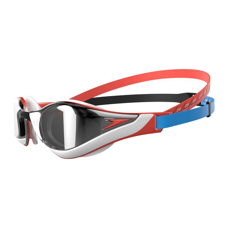 Lunettes de natation Speedo Fastskin Pure Focus Mirror Rouge/Bleu