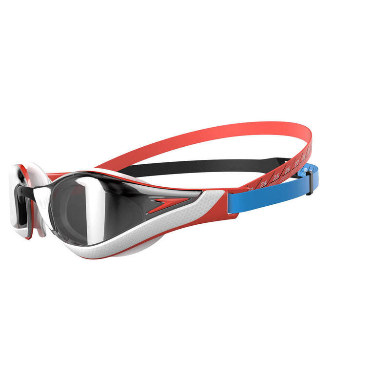 Lunettes de natation Speedo Fastskin Pure Focus Mirror Rouge/Bleu