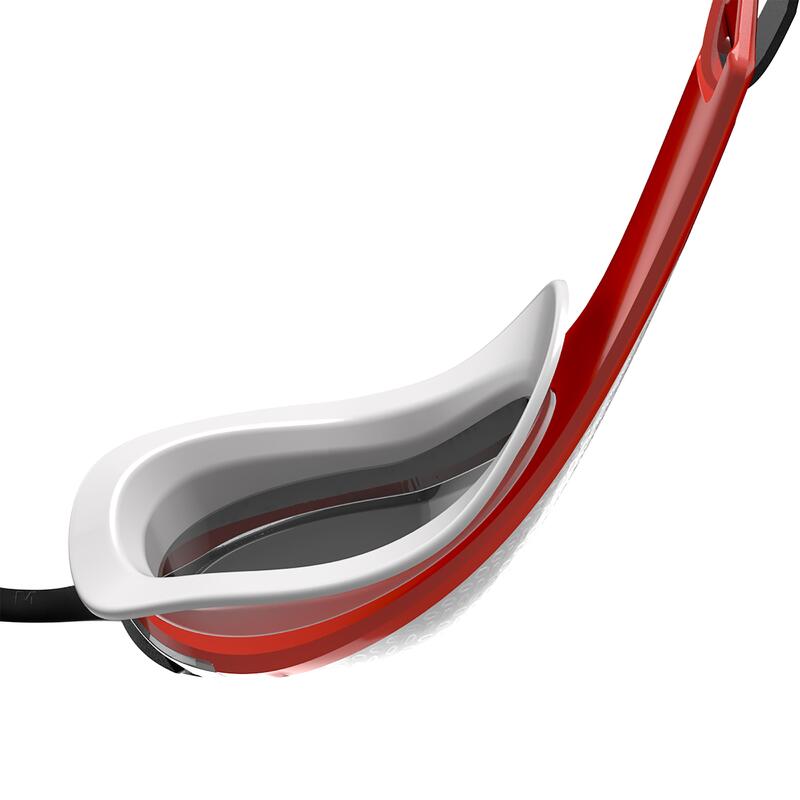 Lunettes de natation Speedo Fastskin Pure Focus Mirror Rouge/Bleu