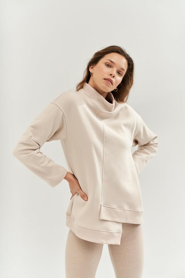 Bluza do jogi Moonholi Comfy Milky Way Sweatshirt z asymetrycznym krojem