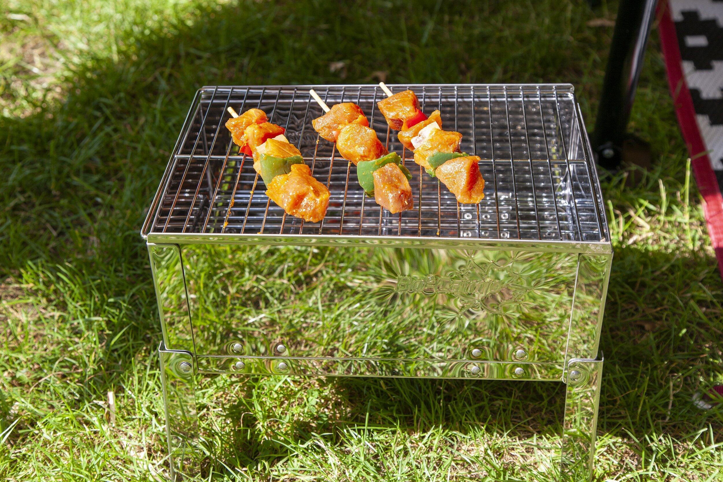 Compact Deluxe Rvs Barbecue Houtskool barbecues Zilver 5/7