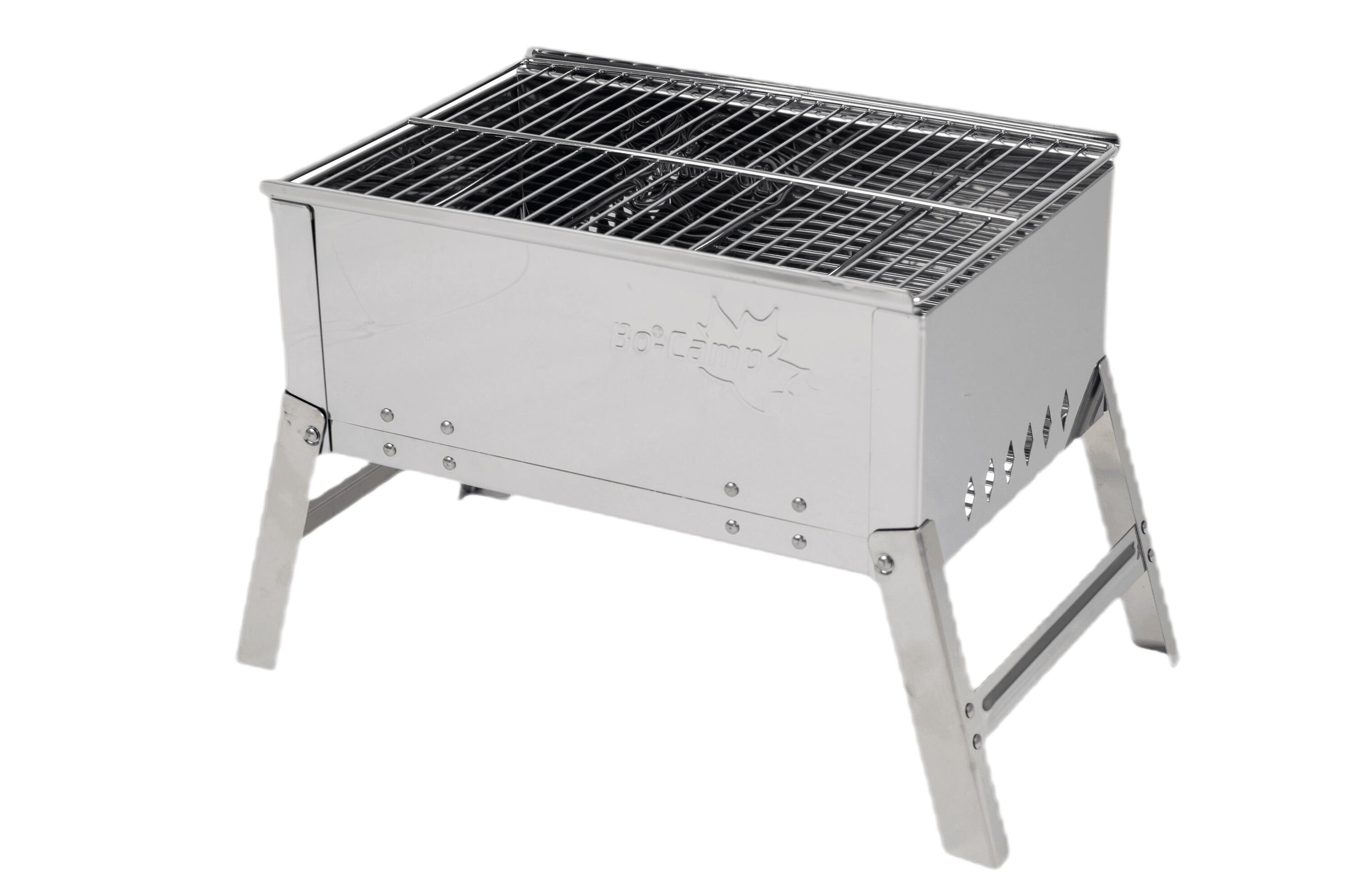 Compact Deluxe Rvs Barbecue Houtskool barbecues Zilver 2/7