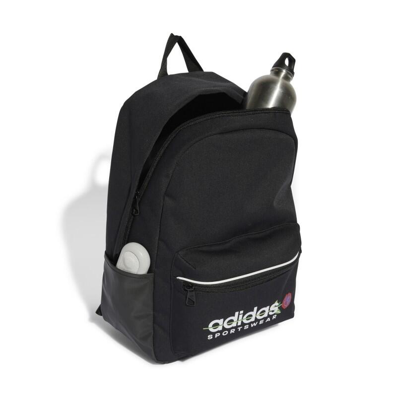 Mochila Casual Mujer Adidas Flower Backpack Negro. Resistente 3/6