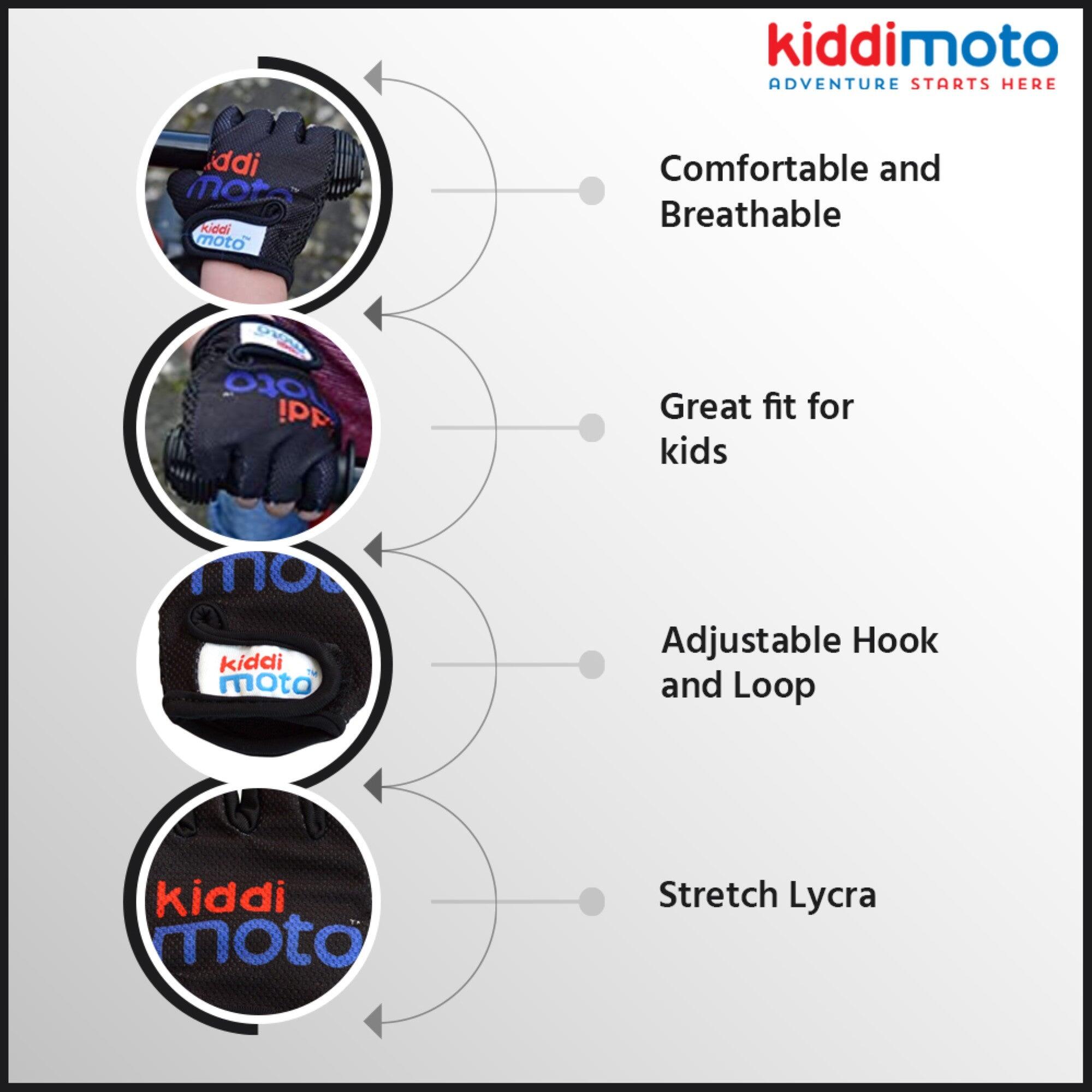 Black Cycling Gloves for kids 6/6