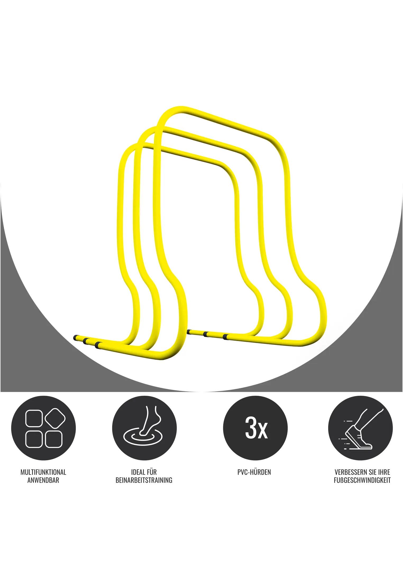 Set de 3 obstacole Galben de 50 cm 6/7