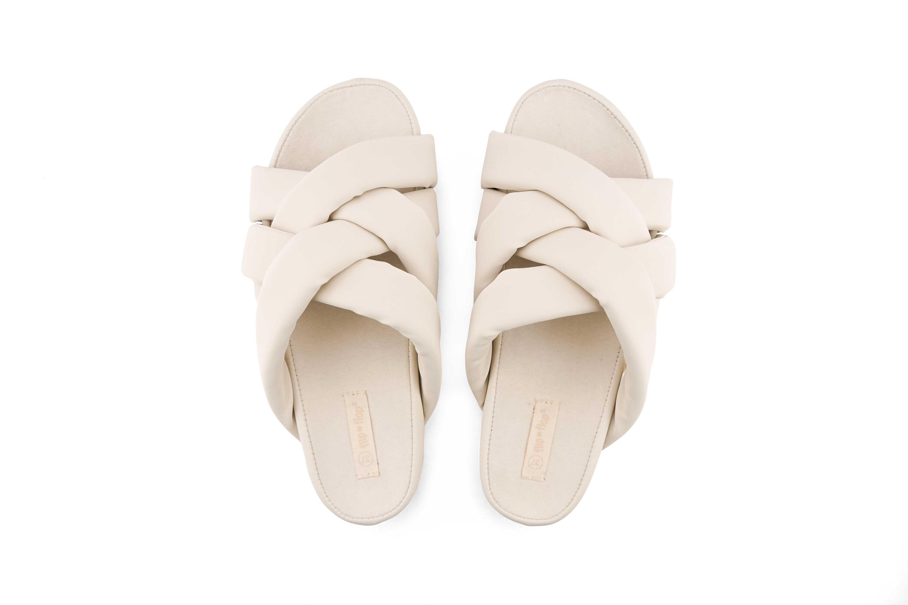 Damen tangle Slides Beige 3/4
