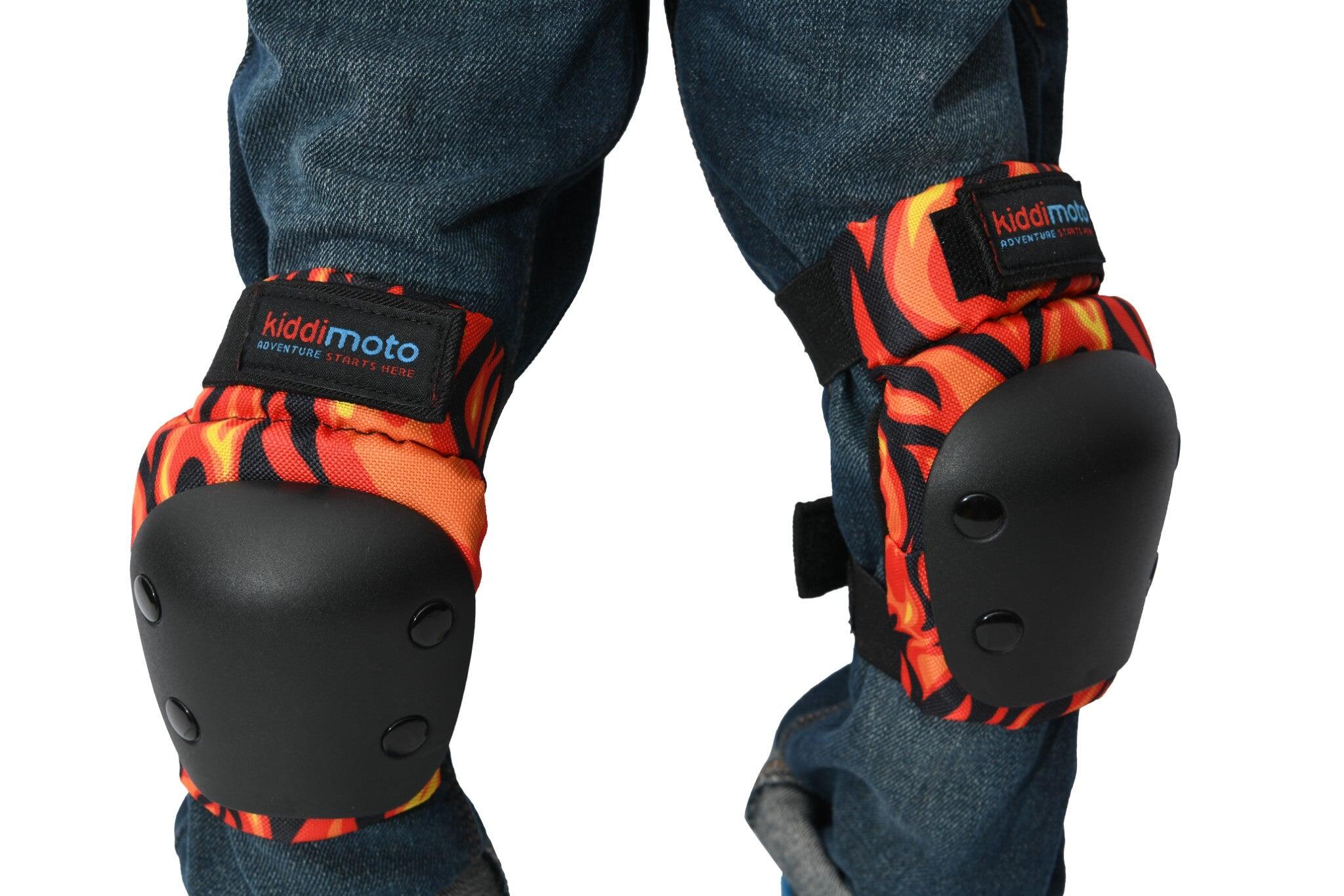 KIDDIMOTO Flames Pad Set - Elbow, Knee and Wrist pads