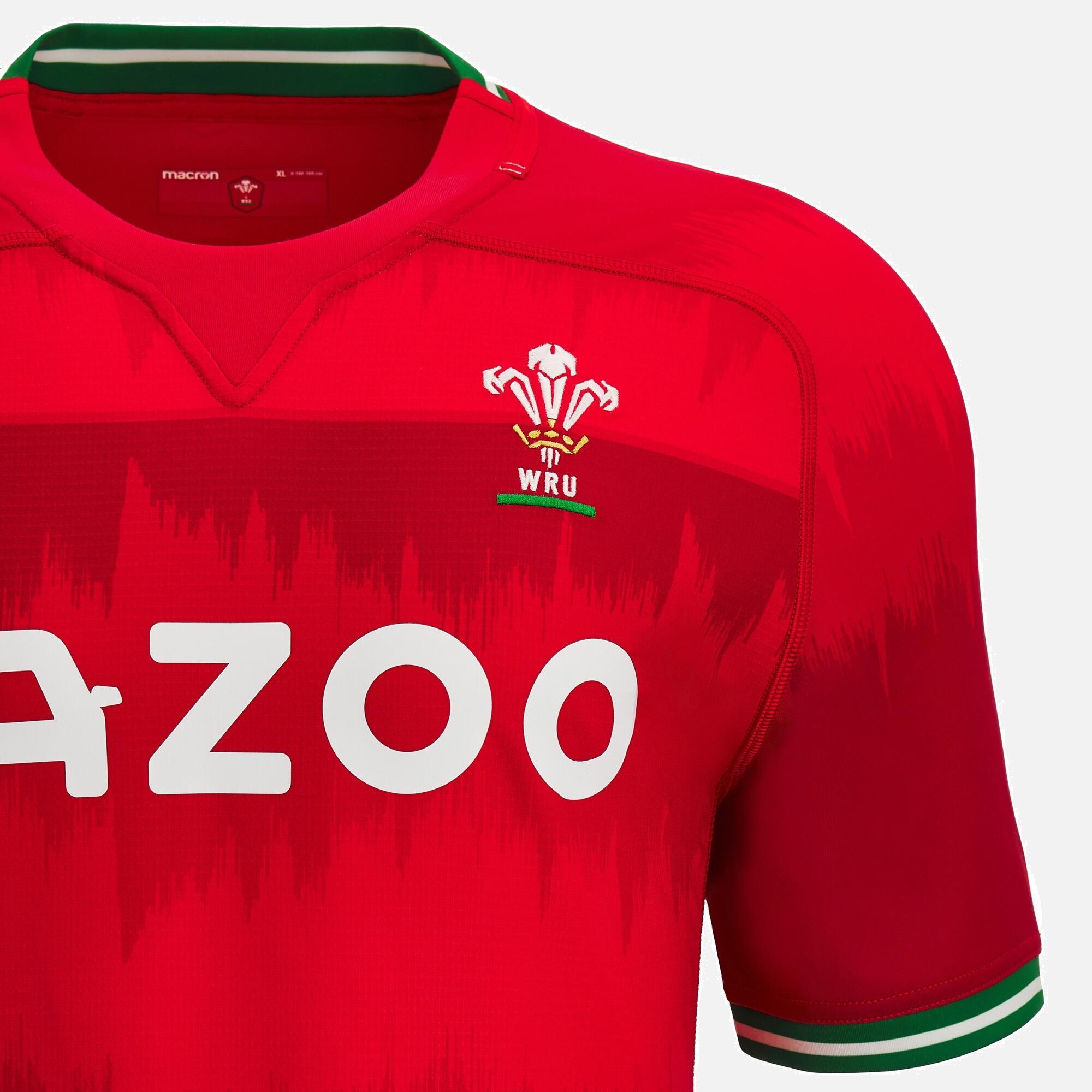 Wales WRU 22/23 Mens HOME PATHWAY Rugby Shirt TECHNICAL SLIM FIT 3/5