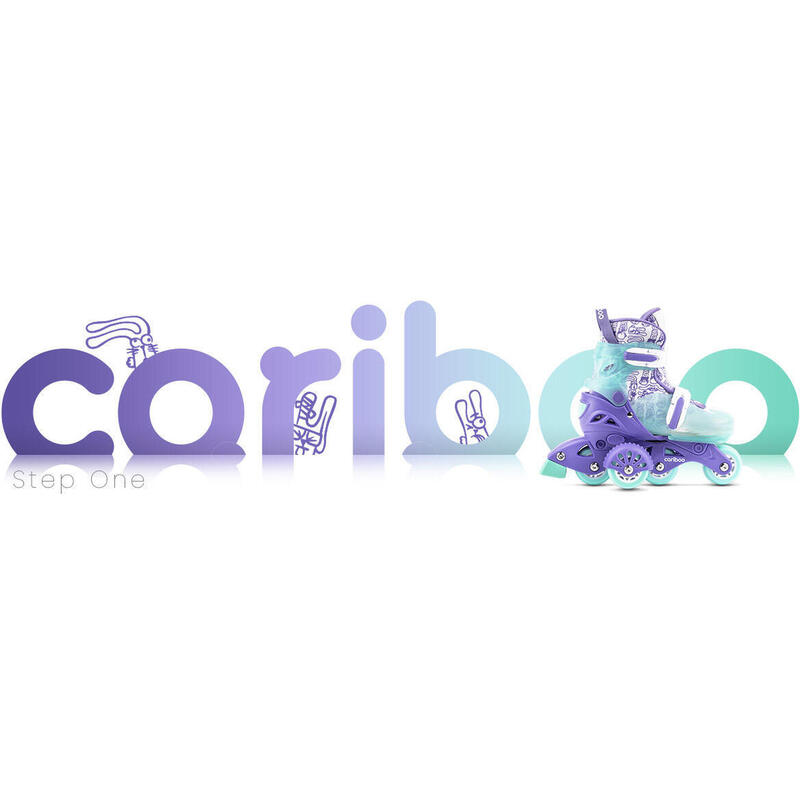 Rolki regulowane dla dzieci Cariboo Step 1 - do nauki jazdy fioletowy