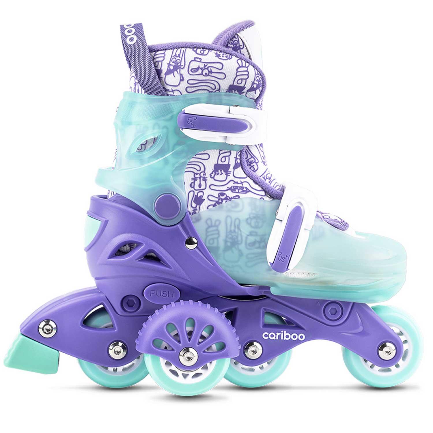 Cariboo - Patins À Roulettes Ajustables Cariboo Step 1 - Violet Pour Enfants - Rollers En Ligne - Vert|violet - 26/29 - Decathlon