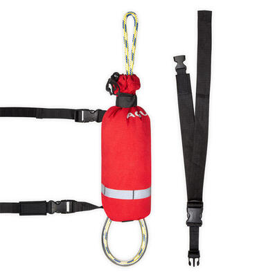 Schwimmendes Sicherheitsseil mit Gurt 25 m Wildwasser - Rot