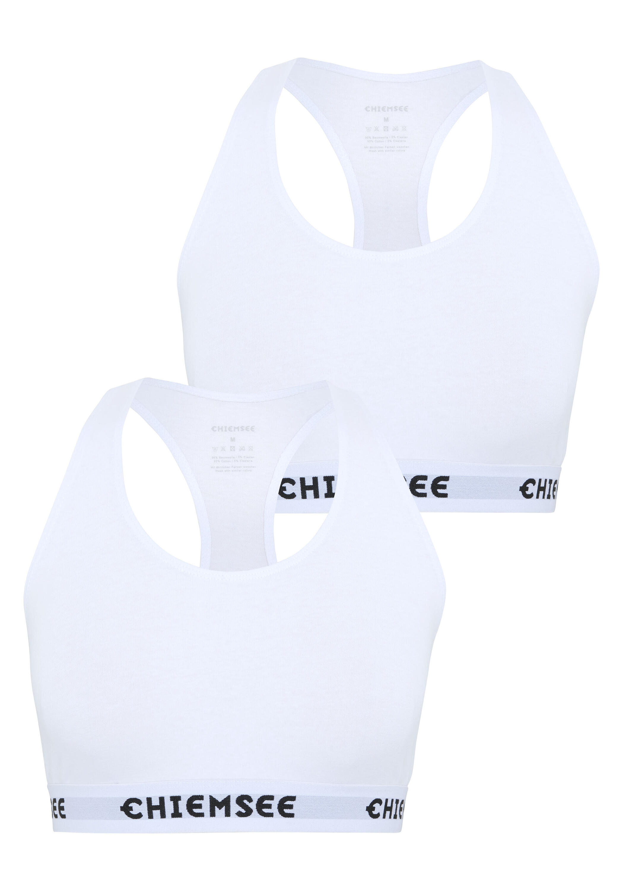CHIEMSEE Bustier-Top im Zweierpack mit Label-Schriftzügen