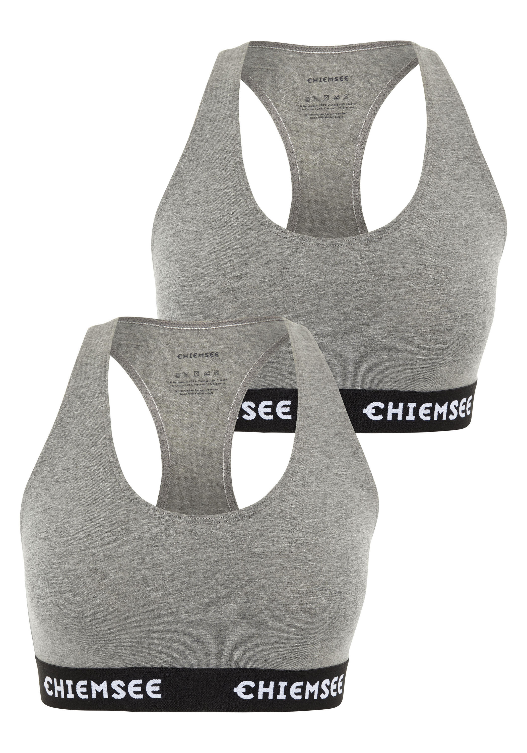 CHIEMSEE Bustier-Top im Zweierpack mit Label-Schriftzügen