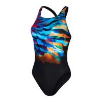 Speedo Placement Digital Leaderback Swimsuit - Black 3/6