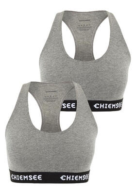 Bustier-Top im Zweierpack mit Label-Schriftzügen