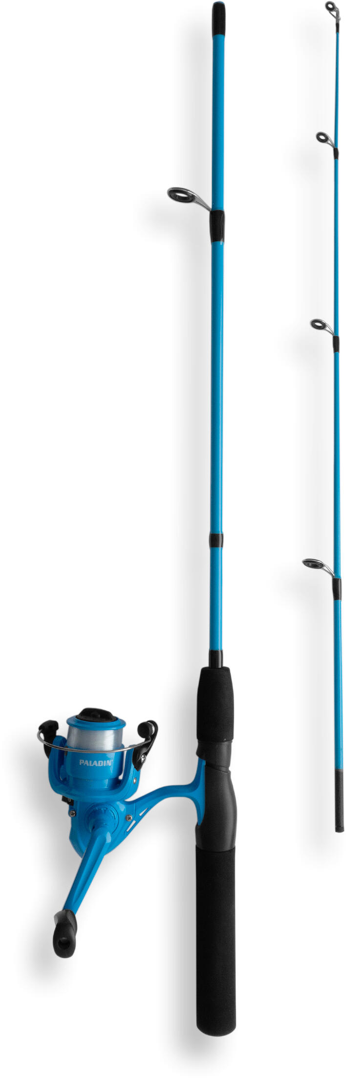 Kinder Angelrute 2-teilig Steckrute (5-20 g) Blau mit Rolle und Schnur 135 cm 2/3