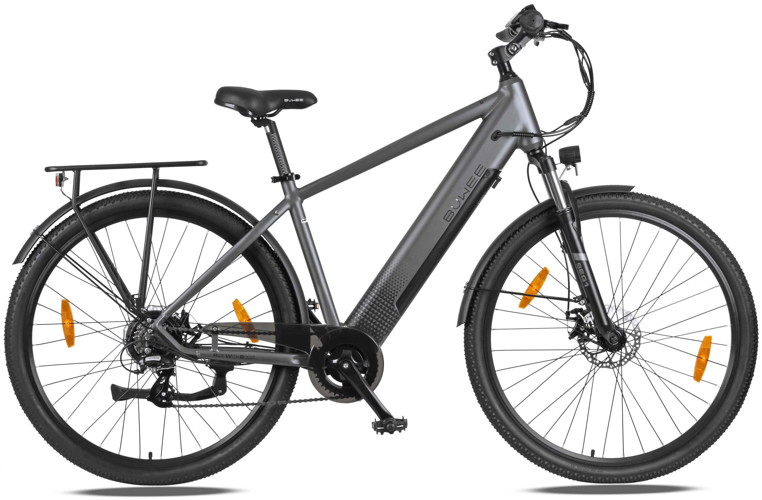 E-Bike Trekking & City 28 Zoll 90 km Reichweite, 36V Akku, 250W Motor, 7-Gang 2/8