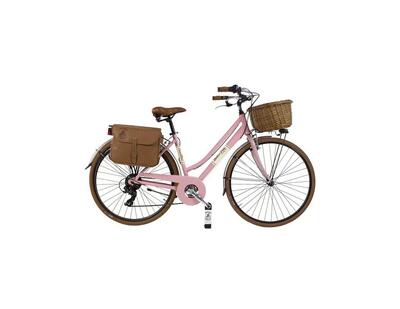 Bici da città Dolce Vita by Canellini donna con borse e cesto - Rosa
