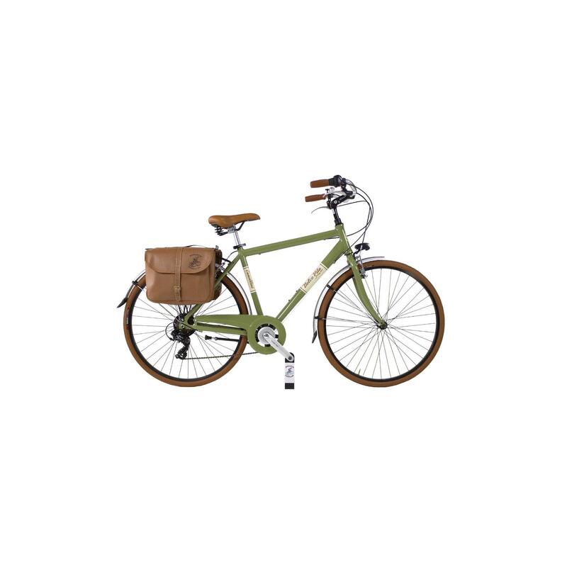 Vélo de ville Dolce Vita by Canellini pour homme avec sacoches - Vert Olive