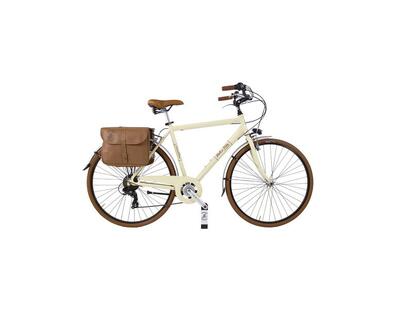 Stadsfiets dolce vita by canellini man met fietstassen - olijfgroen