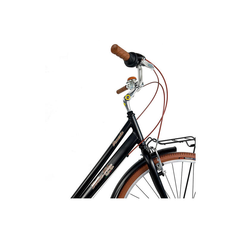 Stadsfiets Dolce Vita by Canellini Venezia met mand - Zwart