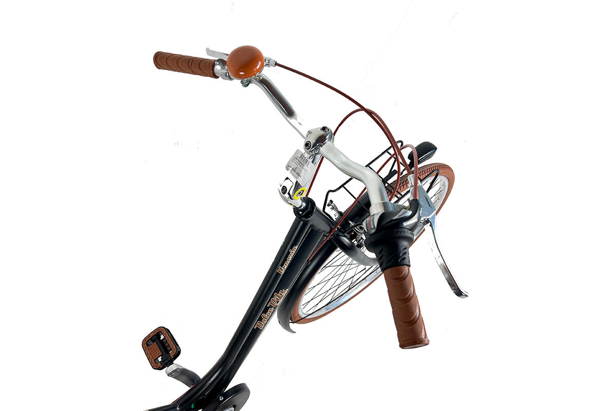 Stadtfahrrad Dolce Vita by Canellini VENEZIA mit Korb - Schwarz 5/5