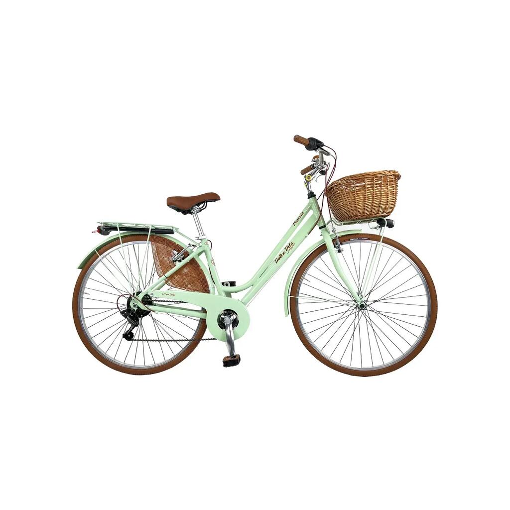 City bike Dolce Vita by Canellini VENEZIA with basket - Light green