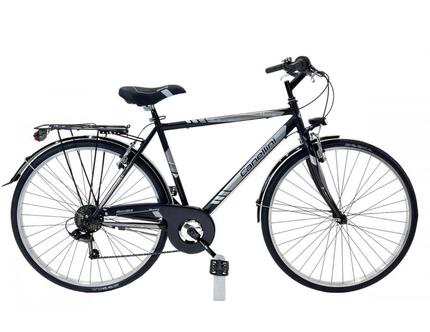 Stadtfahrrad MOVING 28" mann - Titan/Rot