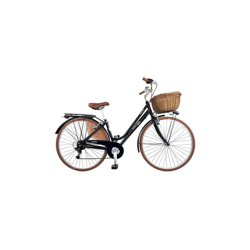 Stadsfiets Dolce Vita by Canellini Venezia met mand - Zwart