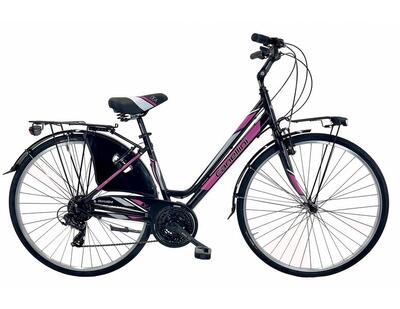 Bici da città Canellini DEA Alluminio donna 21v - Bianco/Fucsia