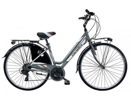 Vélo de ville DEA femme - Aluminium blanc/fuchsia 28