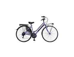 Vélo de ville MOVING 28" femme Bleu clair cadre acier 6 vitesses