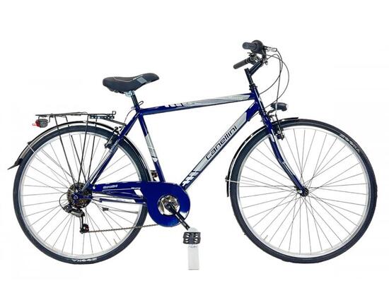 Bicicletta da città Canellini MOVING 28" uomo - Titanio/Rosso