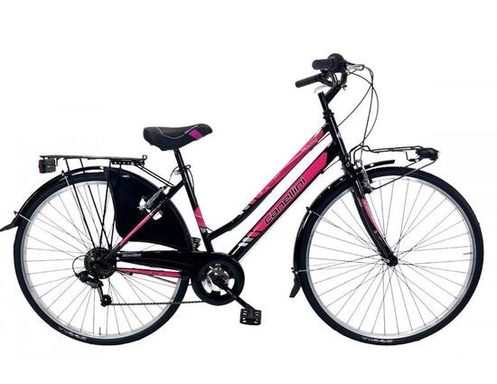 Vélo de ville MOVING femme Noir/Fuchsia cadre acier