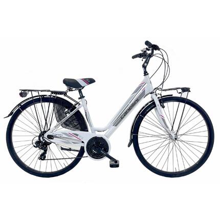 Rower miejski Canellini DEA Aluminium damski - Biały/Fuksja