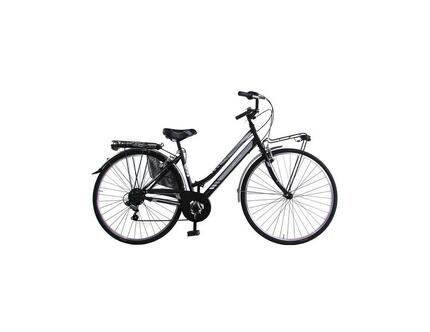 Vélo de ville MOVING 28" femme - Blanc/Vert